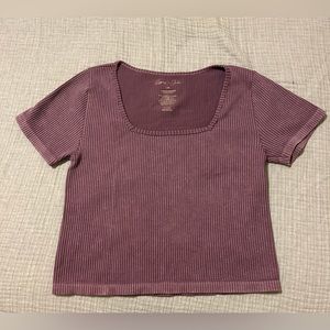 Gypsy and Jade Cropped Tee, Square Neck